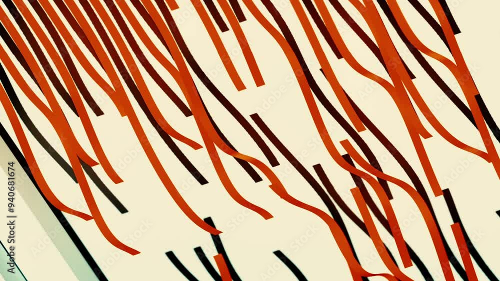 Poster an abstract pattern comprising striped lines within an artistic design contextualization. design