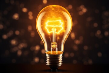 light lens decoration flash bright yellow color energy in dark space