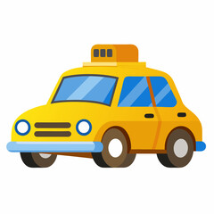 Yellow Taxi Cab with Light on Top