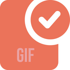 GIF ip file icon with black checked mark