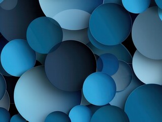 Overlapping Abstract Sphere Icons with Creative Use of Dimension and Shadows