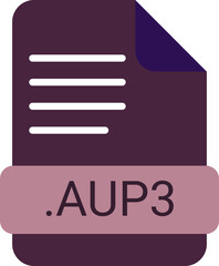 AUP3 File extension icon with symbol
