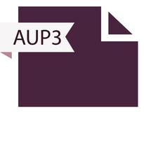 AUP3 File format icon roe color fill