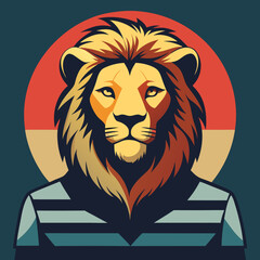 Obraz premium Lion head illustration for T-shirt design 