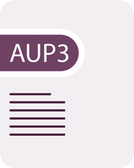 AUP3 File icon deep and minimal
