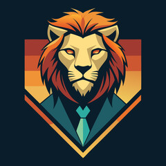  Lion head illustration for T-shirt design 
