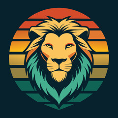 Obraz premium Lion head illustration for T-shirt design 