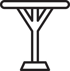 Round Table Line Icon