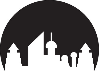 Cityscape Silhouette Illustration