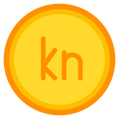 kuna, coin, currency, money, cash Icon