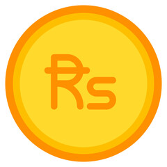 Obraz premium Sri Lankan rupee, coin, currency, money, cash Icon