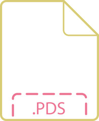 PDS File icon deep rounded outline