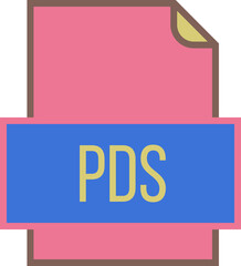 PDS File icon fill and outline crisp corners