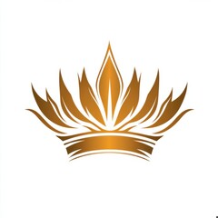 Elegant Golden Crown Design: A Symbol of Royalty and Luxury in Modern Decorative Art