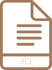 TCL File minimal icon with symbol