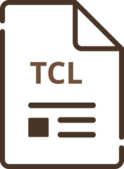TCL File icon minimal outline with symbols