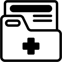 Obraz premium Folder, Medical Prescription, Health Report, Medical Record, Healthcare And Medical, Pharmacy Icon