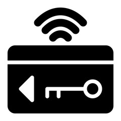 key card, card key, card entry, smart key, room key, security access, smart home, home automation solid or glyph icon