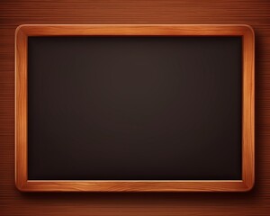 A classic wooden chalkboard on a wooden background, perfect for education, announcements or creative ideas.