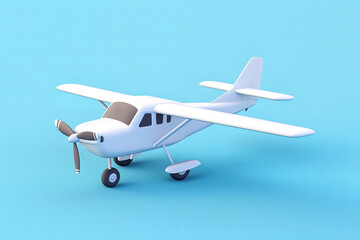 A helicopter 3D model isolated on the blue background.