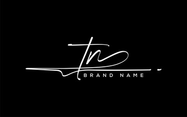 TN letter beauty handwriting vector logo.