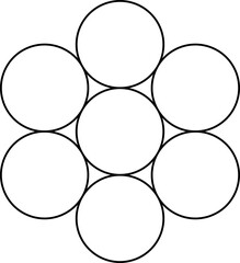 Egg of life symbol isolated on white background. Sacred geometry symbol concept.