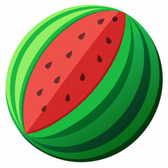 A Sliced Watermelon With Visible Red Flesh and Seeds