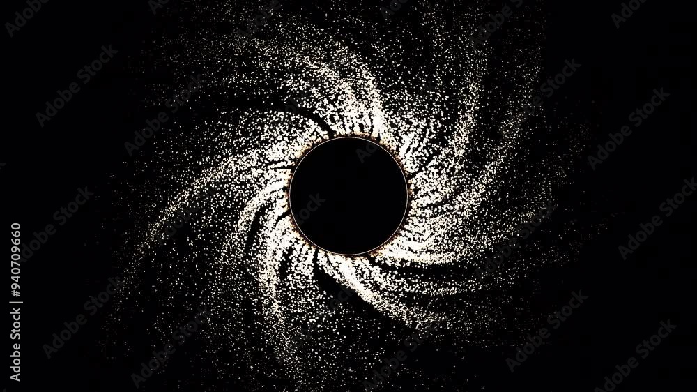 Poster cosmic swirl an intriguing abstract representation of a mysterious black hole existing in space. des