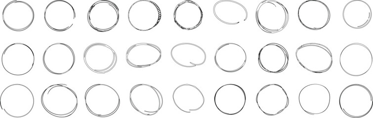 Hand drawn circle sketch vector