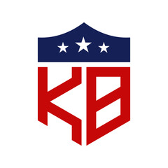 Patriotic KB Logo Design. Letter KB Patriotic American Logo Design for Political Campaign and any USA Event.