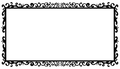 Classic vintage frame design with a white background. Perfect for invitation cards, envelopes, photo frames, backgrounds and wallpapers