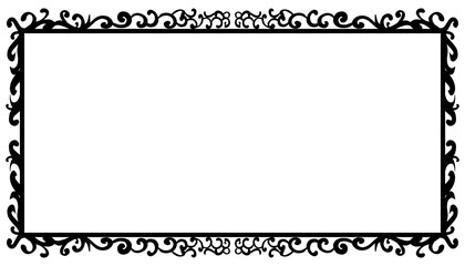 Vintage theme classic frame design with transparent background. Perfect for invitation cards, envelopes, photo frames, backgrounds and wallpapers © Febrial Chalik