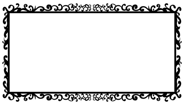 Vintage theme classic frame design with transparent background. Perfect for invitation cards, envelopes, photo frames, backgrounds and wallpapers