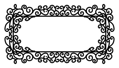 Vintage theme classic frame design with transparent background. Perfect for invitation cards, envelopes, photo frames, backgrounds and wallpapers