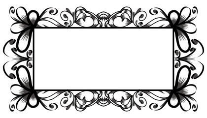 Vintage theme classic frame design with transparent background. Perfect for invitation cards, envelopes, photo frames, backgrounds and wallpapers
