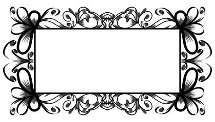 Classic vintage frame design with a white background. Perfect for invitation cards, envelopes, photo frames, backgrounds and wallpapers