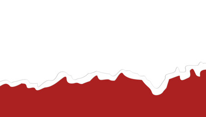 Torn paper abstract wallpaper with red and white patterns on a white background. Suitable for book covers, posters, banners