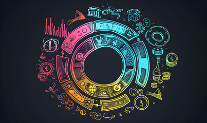 Fototapeta premium investment and business graphic advertising backgrounds