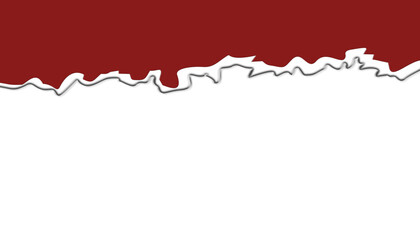 Abstract wallpaper of torn paper with red and white patterns on a transparent background. Suitable for book covers, posters, banners