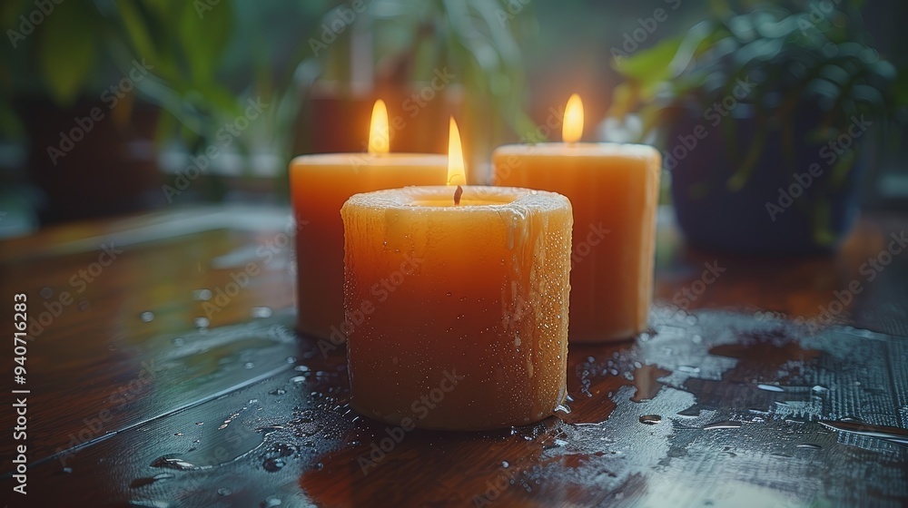 Sticker tranquil ambiance: the art of candle lighting