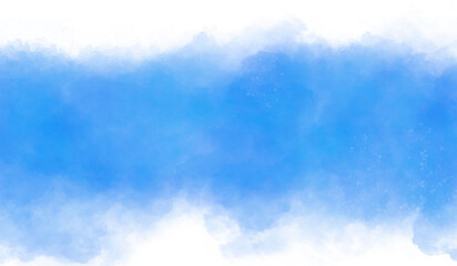 Watercolor background illustration, blue with many lines resembling clouds, grunge design, vintage card, templates. Ink colors wet effect hand drawn canvas aquarelle background.