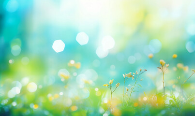 Fototapeta premium Spring fresh blurred bokeh background