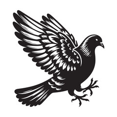 dove bird silhouette vector