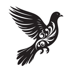 dove bird silhouette vector