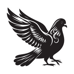 dove bird silhouette vector