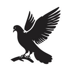 dove bird silhouette vector