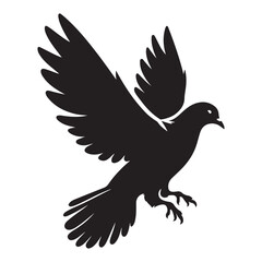 Obraz premium dove bird silhouette vector