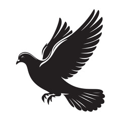 dove bird silhouette vector