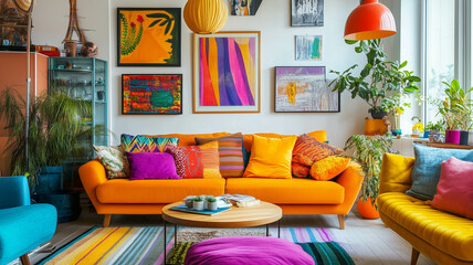 colorful living room ,