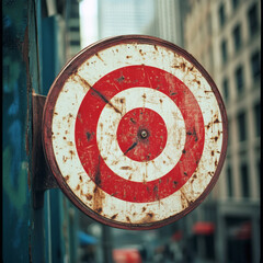 old target on the wall